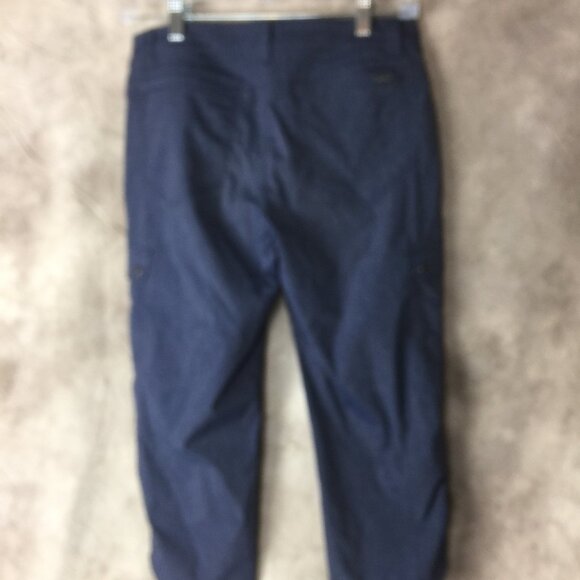 Eddie Bauer Blue Nylon Blend Microfiber Stretch Capri Cargo Pants Utility 4 - Picture 2 of 12